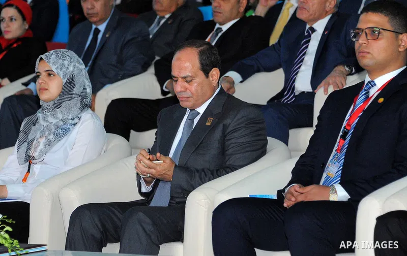 Egyptian President Abdel Fattah al-Sisi attends the opening of the fourth national youth conference, in Cairo, Egypt, on July 24, 2017. Photo by Egyptian President Office