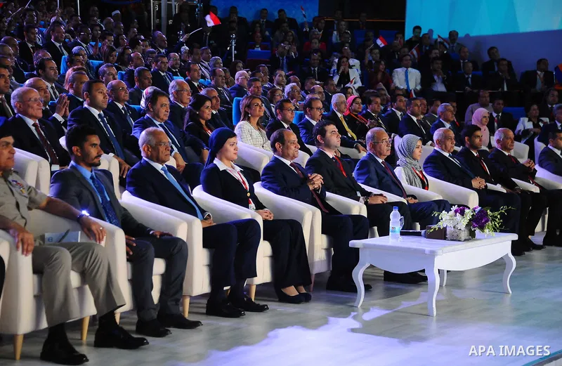 Egyptian President Abdel Fattah al- Sisi attends the fourth national youth conference at Alexandria Library, in Alexandria , Egypt, on July 25, 2017. Photo by Egyptian President Office