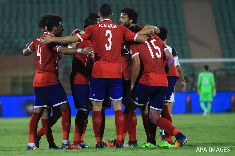 Egypt's Al Ahly and UAE's Al-Wahda compete during Arab Club championship at Al-Salam Stadium, in Cairo, Egypt on July 25, 2017. Photo by Amr Sayed
