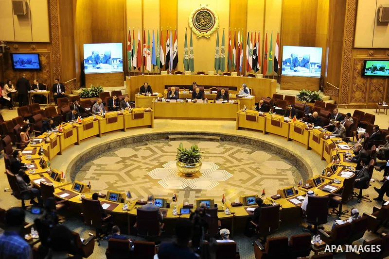 Permanent representatives of the Arab League attend a meeting to discuss the Syrian crisis at League of Arab States headquarter, in Cairo, Egypt, on July 26, 2017. Photo by Stranger