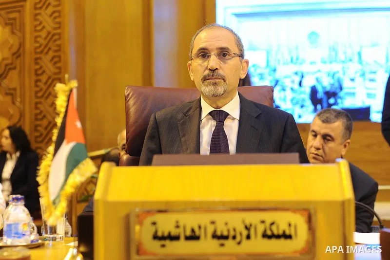 Jordanian Foreign Minister Ayman al-Safadi attends the Arab Foreign Minister's meeting in Cairo to discuss the simmering unrest surrounding the Al-Aqsa mosque compound in Jerusalem on July 27, 2017. Photo by Amr Sayed