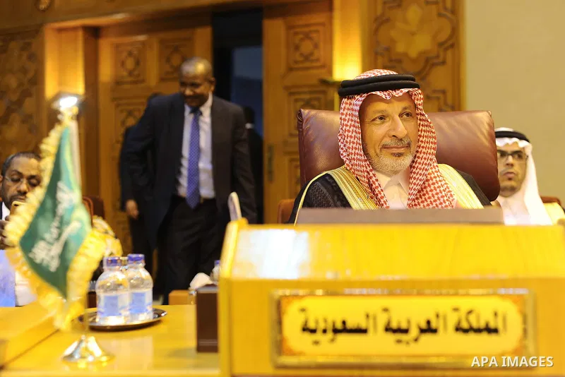 The permanent representative of Saudi Arabia at the Arab League Ahmed al-Kattan attends the Arab Foreign Minister's meeting in Cairo to discuss the simmering unrest surrounding the Al-Aqsa mosque compound in Jerusalem on...
