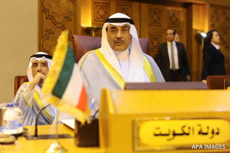 Kuwait's Foreign Minister Sabah Al-Khalid al-Sabah attends the Arab Foreign Ministers extraordinary meeting to discuss the situation in Jerusalem, in Cairo, Egypt July 27, 2017. Photo by Amr Sayed
