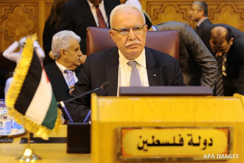 Palestinian Foreign Minister Riyad al-Maliki attends the Arab Foreign Ministers extraordinary meeting to discuss the situation in Jerusalem, in Cairo, Egypt July 27, 2017. Photo by Amr Sayed