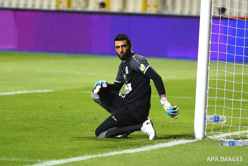 Jordan's Al-Faisaly players and Tunis Esperance players compete during the Arab Club championship final match in Alexandria Stadium on August 6, 2017. Photo by Stringer