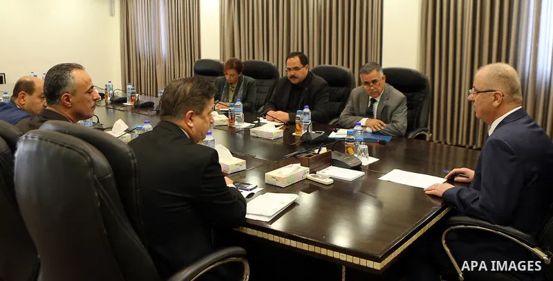 Palestinian Prime Minister, Rami hamadallah, chairs the First meeting of the National Team for Administrative Development, in the West Bank city of Ramallah on August 10, 2017. Photo by Prime Minister Office