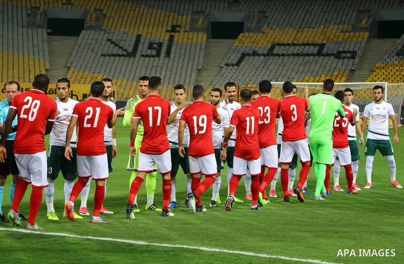 Egypt's Al Ahly players and Al Masry players cduring Egyptian Cup Final, in Alexandria, Egypt on August 15, 2017. Photo by Stringer