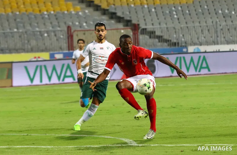 Egypt's Al Ahly players and Al Masry players cduring Egyptian Cup Final, in Alexandria, Egypt on August 15, 2017. Photo by Stringer