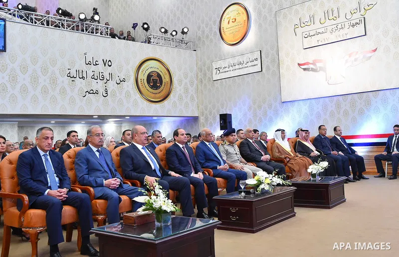 Egyptian President Abdel Fattah Al-Sisi attends the celebration marking the 75th anniversary of the establishment of the Central Auditing Organization, in Cairo, Egypt, on August 21, 2017. Photo by Egyptian President Off...