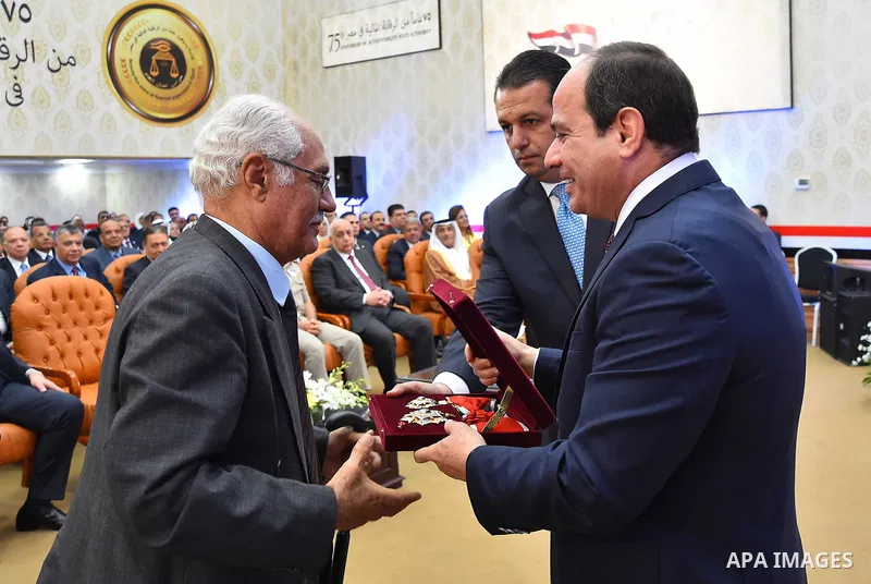 Egyptian President Abdel Fattah Al-Sisi attends the celebration marking the 75th anniversary of the establishment of the Central Auditing Organization, in Cairo, Egypt, on August 21, 2017. Photo by Egyptian President Off...