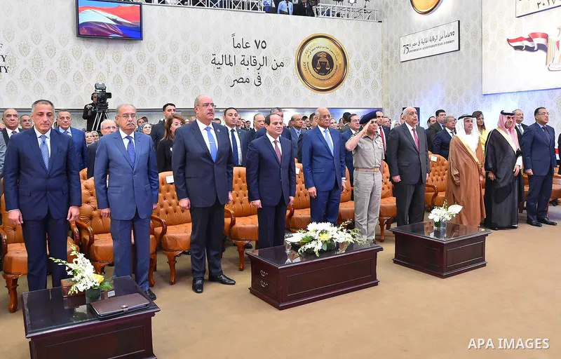 Egyptian President Abdel Fattah Al-Sisi attends the celebration marking the 75th anniversary of the establishment of the Central Auditing Organization, in Cairo, Egypt, on August 21, 2017. Photo by Egyptian President Off...