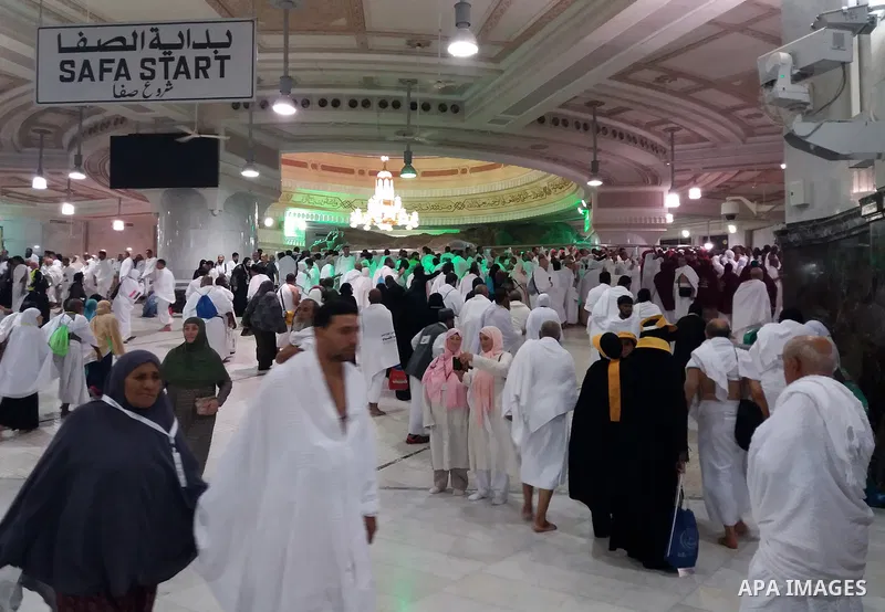 Muslim pilgrims gather during the annual hajj pilgrimage in the holy city of Mecca August 21, 2017. According to the Muslims holy book the Koran, the Kaaba was built by Abraham and his son Ismael, after Ismael had settle...