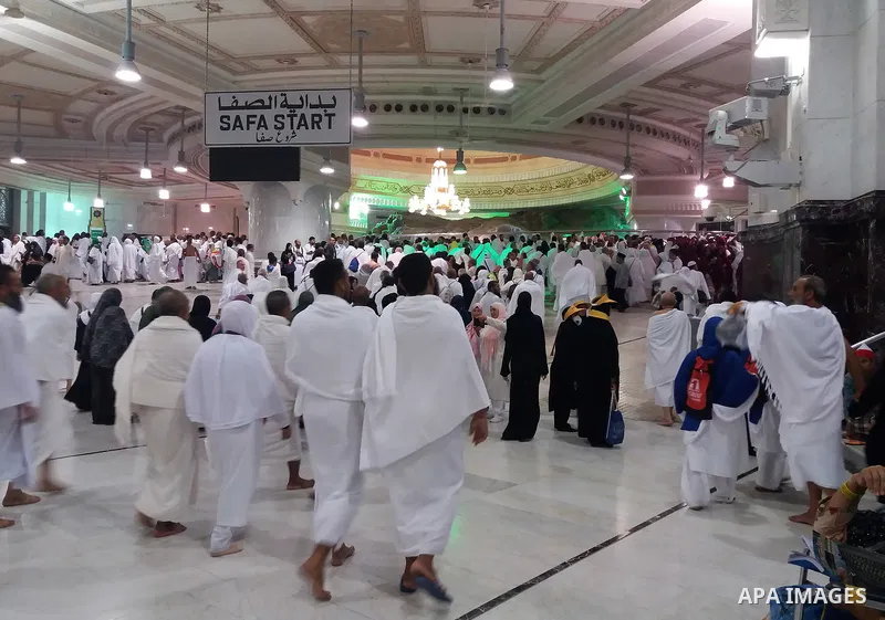 Muslim pilgrims gather during the annual hajj pilgrimage in the holy city of Mecca August 21, 2017. According to the Muslims holy book the Koran, the Kaaba was built by Abraham and his son Ismael, after Ismael had settle...