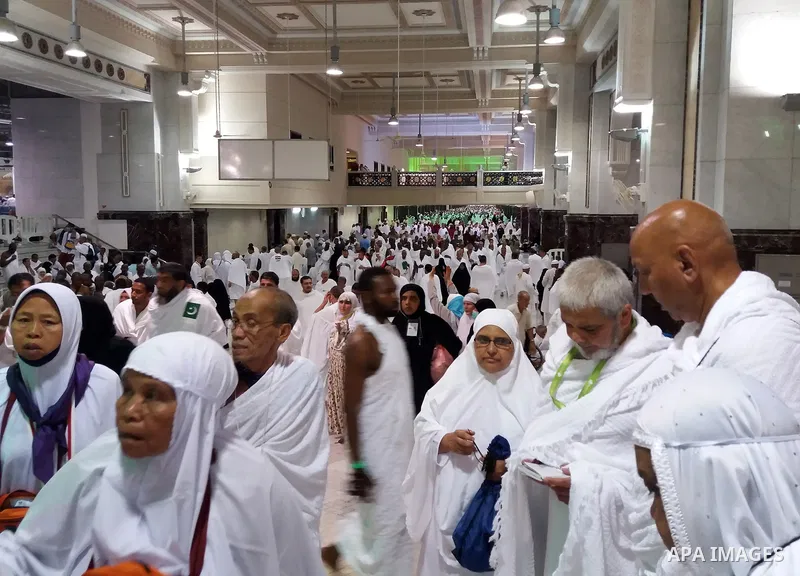 Muslim pilgrims gather during the annual hajj pilgrimage in the holy city of Mecca August 21, 2017. According to the Muslims holy book the Koran, the Kaaba was built by Abraham and his son Ismael, after Ismael had settle...