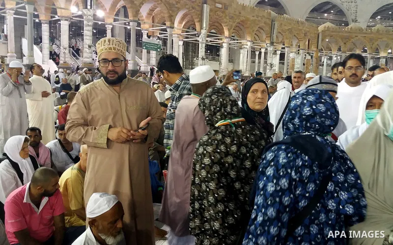 Muslim pilgrims gather during the annual hajj pilgrimage in the holy city of Mecca August 21, 2017. According to the Muslims holy book the Koran, the Kaaba was built by Abraham and his son Ismael, after Ismael had settle...