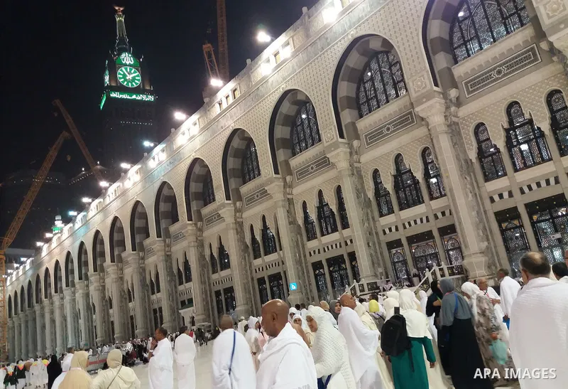 Muslim pilgrims gather during the annual hajj pilgrimage in the holy city of Mecca August 21, 2017. According to the Muslims holy book the Koran, the Kaaba was built by Abraham and his son Ismael, after Ismael had settle...