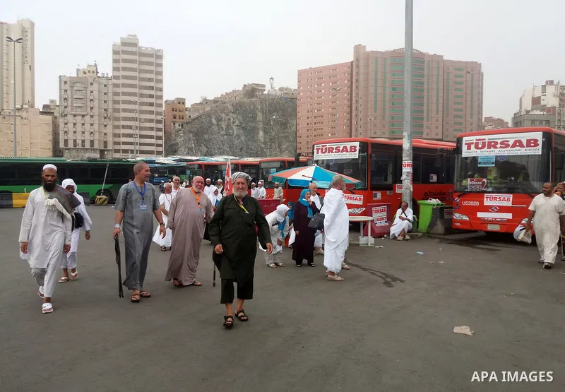 Muslim pilgrims gather during the annual hajj pilgrimage in the holy city of Mecca August 24, 2017. According to the Muslims holy book the Koran, the Kaaba was built by Abraham and his son Ismael, after Ismael had settle...