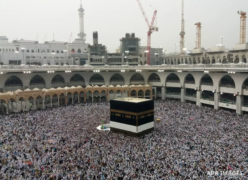 Muslim pilgrims pray around the holy Kaaba at the Grand Mosque, during the annual hajj pilgrimage in Mecca August 24, 2017. According to the Muslims holy book the Koran, the Kaaba was built by Abraham and his son Ismael,...