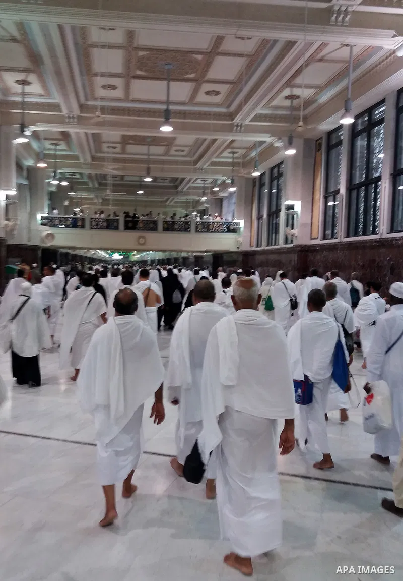 Muslim pilgrims gather during the annual hajj pilgrimage in the holy city of Mecca August 28, 2017. According to the Muslims holy book the Koran, the Kaaba was built by Abraham and his son Ismael, after Ismael had settle...