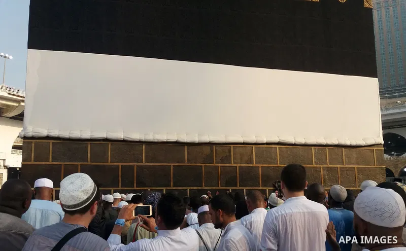 Muslim pilgrims circumambulate around the Kaaba, the cubic building at the Grand Mosque, ahead of the annual Hajj pilgrimage in the Muslim holy city of Mecca, Saudi Arabia on August 28, 2017. According to the Muslims hol...