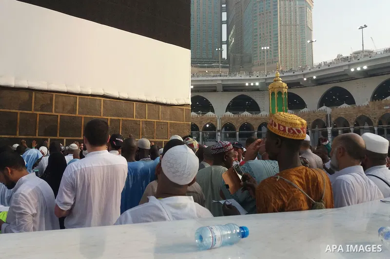 Muslim pilgrims circumambulate around the Kaaba, the cubic building at the Grand Mosque, ahead of the annual Hajj pilgrimage in the Muslim holy city of Mecca, Saudi Arabia on August 28, 2017. According to the Muslims hol...