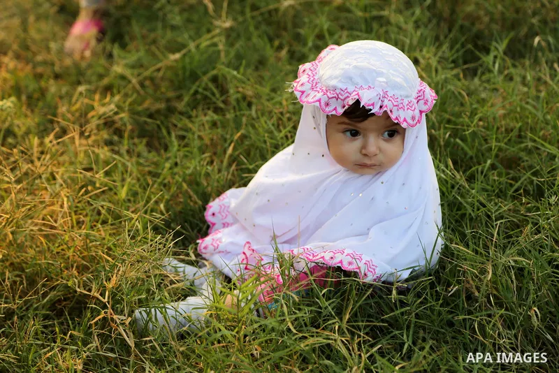 Palestinian muslims attend the prayer of Eid al-Adha or the feast of sacrifice in Gaza city, on September 1, 2017. Muslims around the world are celebrating Eid al-Adha, the "Feast of Sacrifice", which marks the end of th...