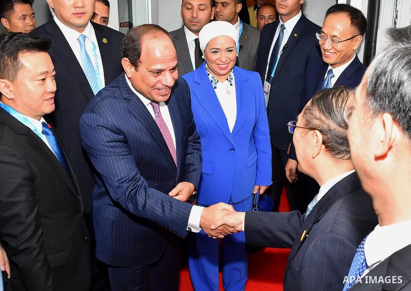 Egyptian President Abdel-Fattah al-Sisi arrives for the Dialogue of Emerging Market and Developing Countries in Xiamen, southeast China's Fujian Province, Sept. 3, 2017. Photo by Egyptian President Office