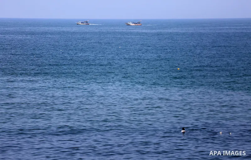 A general view shows the Gaza beach in the north west of Gaza city, on September 13, 2017. Photo by Mohammed Asad