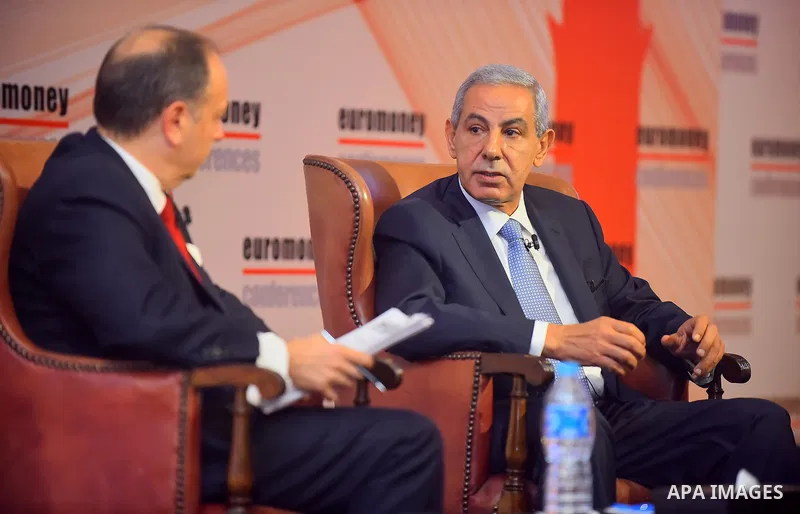 Egyptian Minister of Trade and Industry Tariq Qabil, speaks during the Euromoney Conference in Cairo, Egypt September 19, 2017. Photo by Amr Sayed