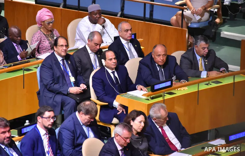 Egyptian President Abdel Fattah al-Sisi attends 72nd United Nations (UN) General Assembly at UN headquarters in New York on September 19, 2017 in New York City. Photo by Egyptian President Office