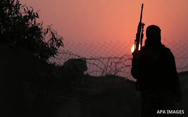 Palestinian militants of al-Nasser Salah al-Deen Brigades, the military wing of the Popular Resistance Committees, take part in a training exercise in Khan Younis in the southern Gaza Strip on September 19, 2017. Photo b...