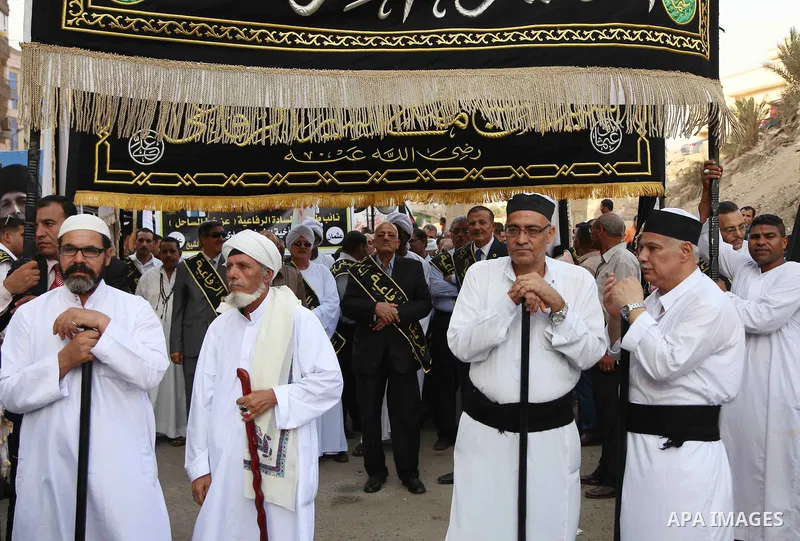 Egyptian Sufi Muslims practice ritualized Zikr (invocation) to celebrate the New Islamic Hijri year 1439 in front of al-Hussein mosque at Al-Azhar district in old Islamic Cairo, Egypt, on September 22, 2017. Photo by Amr...