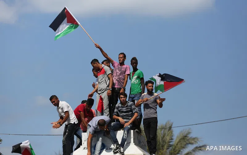 Palestinians of the Union of Agricultural Work Committees take part in a support of the Palestinian reconciliation, in Gaza city, on September 24, 2017. Palestinian President Mahmoud Abbas on Saturday said an announcemen...