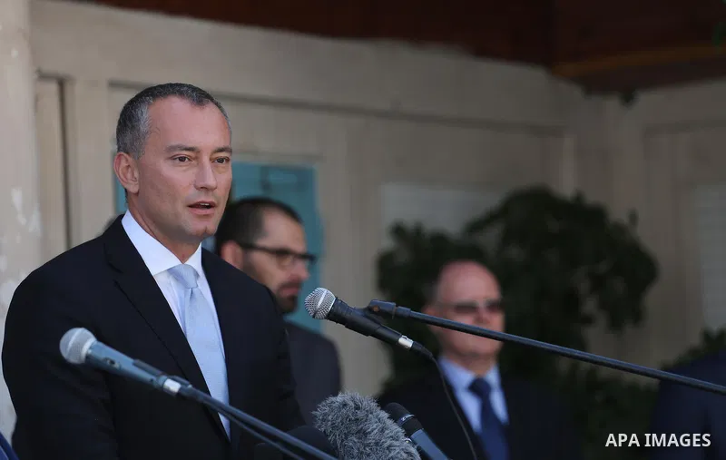Nikolay Mladenov, United Nations Special Coordinator for the Middle East Peace Process, speaks during a press conference, in Gaza city on September 25, 2017. Photo by Mohammed Asad
