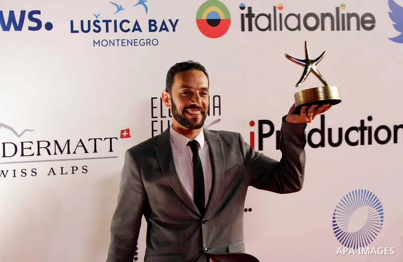 Egyptian filmmaker Mohamed Zaydan poses with his Best Arab Feature Documentary award during the closing ceremony of the El-Gouna Film Festival, in the Red Sead resort of El-Gouna in Egypt, on September 29, 2017. Photo by...