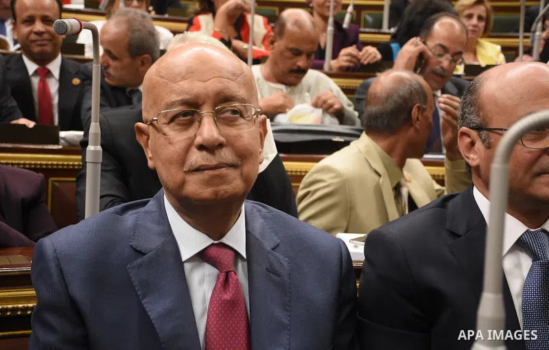 Egyptian Prime Minister Sharif Ismail attends a meeting of the opening session of the Parliament, in Cairo, Egypt, on October 2, 2017. Photo by Stringer