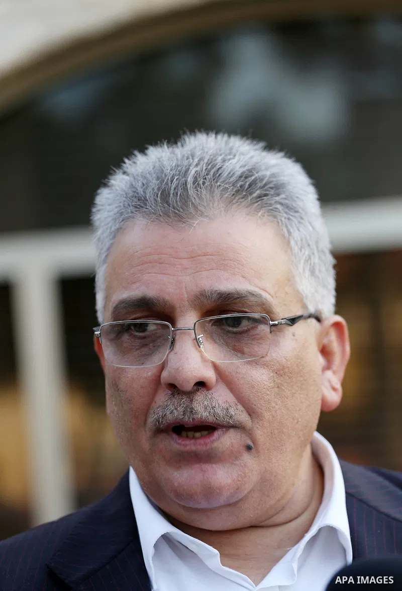 Chairman of the Palestinian Water Authority Mazen Ghoneim, reacts during media interview in Gaza city after he arrives to Gaza Strip with Palestinian Prime Minister Rami Hamdallah and government ministers on October 2, 2...