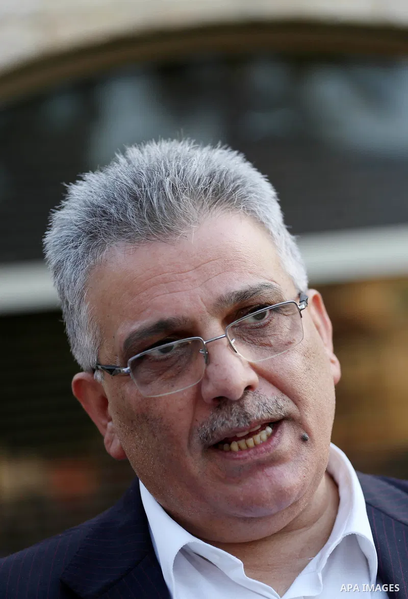 Chairman of the Palestinian Water Authority Mazen Ghoneim, reacts during media interview in Gaza city after he arrives to Gaza Strip with Palestinian Prime Minister Rami Hamdallah and government ministers on October 2, 2...