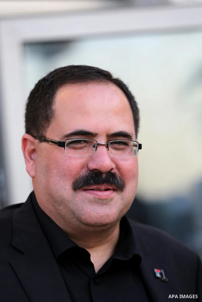 Palestinian Minister of Education, Sabri Saidam, reacts during media interview in Gaza city after he arrives to Gaza Strip with Palestinian Prime Minister Rami Hamdallah and government ministers on October 2, 2017. Pales...