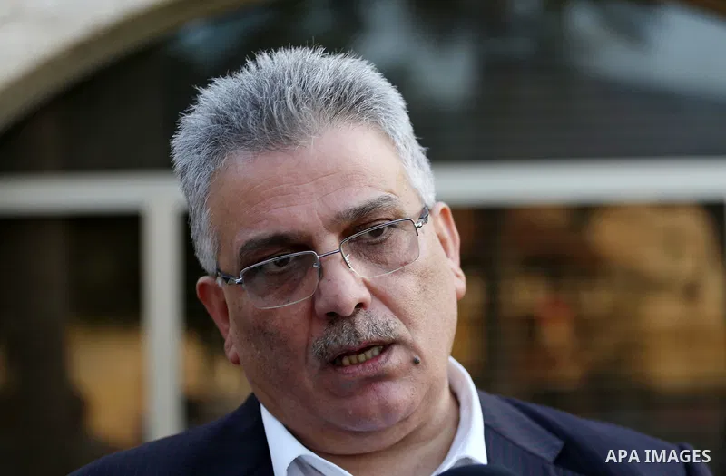 Chairman of the Palestinian Water Authority Mazen Ghoneim, reacts during media interview in Gaza city after he arrives to Gaza Strip with Palestinian Prime Minister Rami Hamdallah and government ministers on October 2, 2...