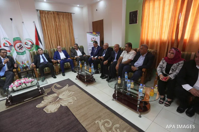 Palestinian minister of health Jawad Awwad, visits Al-Shifa hospital in Gaza City's on October 5, 2017. For three days it was all smiles as the Palestinian prime minister held talks in Gaza with Hamas but as the symbolic...
