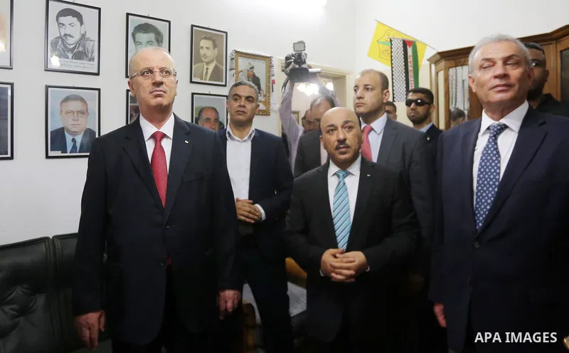 Palestinian prime minister Rami Hamdallah visits the house of late Palestinian leader Yasser Arafat, Gaza City on October 5, 2017. For three days it was all smiles as the Palestinian prime minister held talks in Gaza wit...
