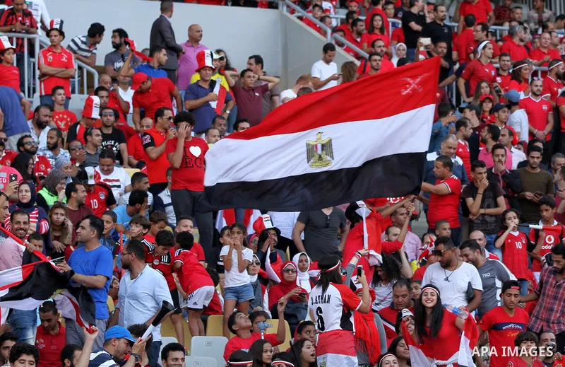 Supporters of Egypt attend the World Cup 2018 Africa qualifying football match between Egypt and Congo at the Borg al-Arab stadium in Alexandria on October 8, 2017. Photo by Amr Sayed