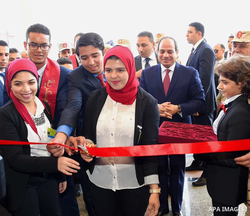 Egyptian President Abdel Fattah al-Sisi attends the opening ceremony of al Manara center for international conferences and exhibitions, in Cairo, Egypt, on October 9, 2017. Photo by Egyptian President Office