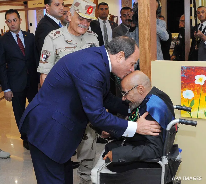 Egyptian President Abdel Fattah al-Sisi attends the opening ceremony of al Manara center for international conferences and exhibitions, in Cairo, Egypt, on October 9, 2017. Photo by Egyptian President Office