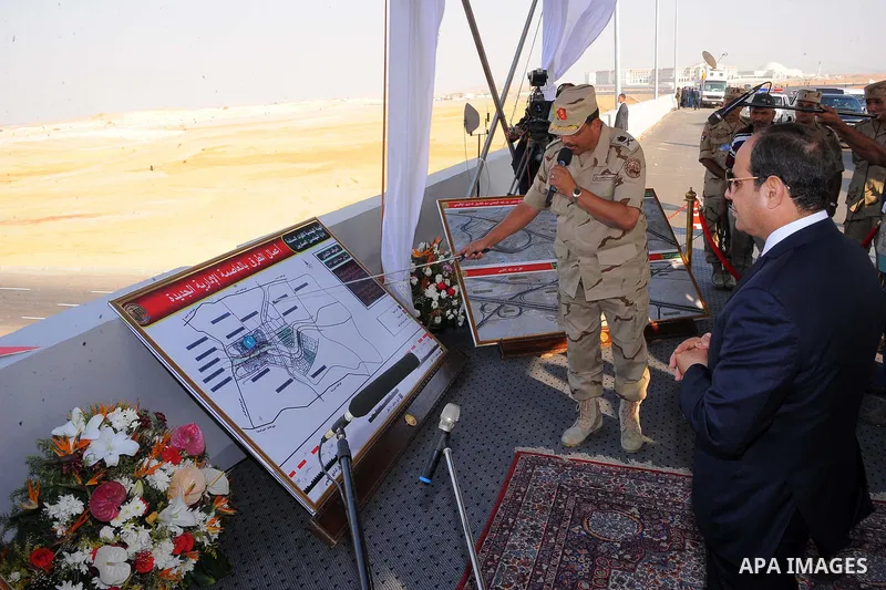 Egyptian President Abdel Fattah al-Sisi visits the new administrative capital, in Cairo, Egypt, on October 11, 2017. Photo by Egyptian President Office