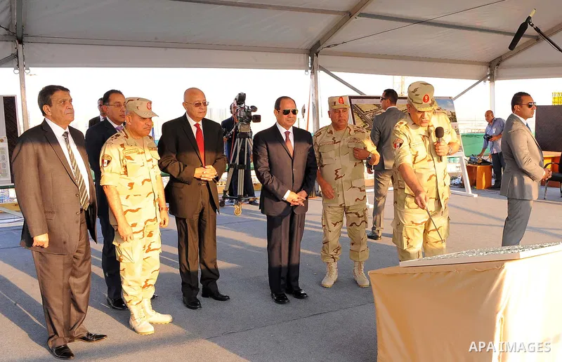 Egyptian President Abdel Fattah al-Sisi visits the new administrative capital, in Cairo, Egypt, on October 11, 2017. Photo by Egyptian President Office