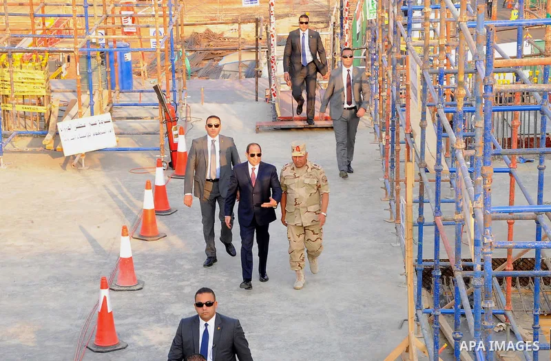 Egyptian President Abdel Fattah al-Sisi visits the new administrative capital, in Cairo, Egypt, on October 11, 2017. Photo by Egyptian President Office