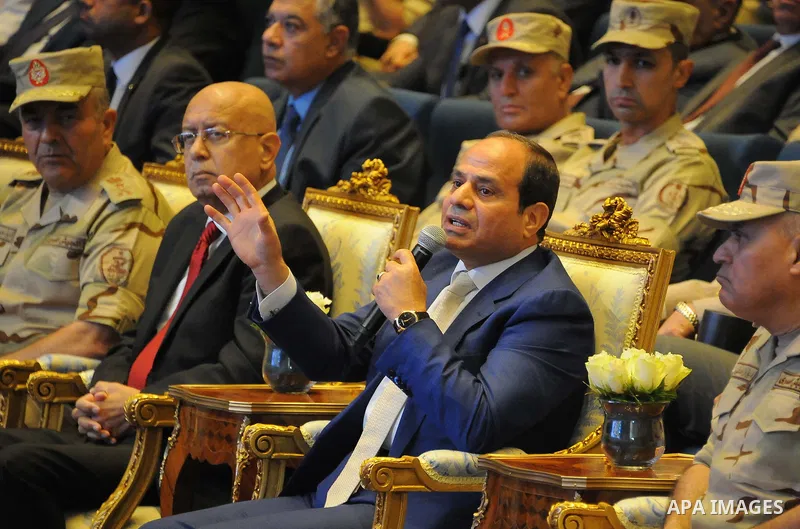 Egyptian President Abdel Fattah al-Sisi visits the new administrative capital, in Cairo, Egypt, on October 11, 2017. Photo by Egyptian President Office
