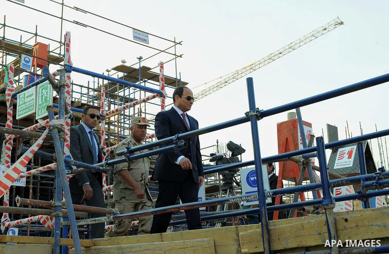 Egyptian President Abdel Fattah al-Sisi visits the new administrative capital, in Cairo, Egypt, on October 11, 2017. Photo by Egyptian President Office